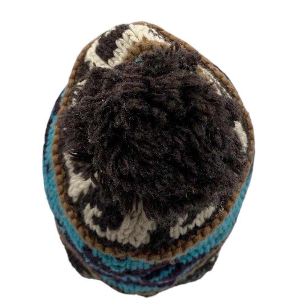 American Eagle Outfitters Trapper Hat Wool Blend Fleece Lined Fair Aisle OS - Picture 6 of 9